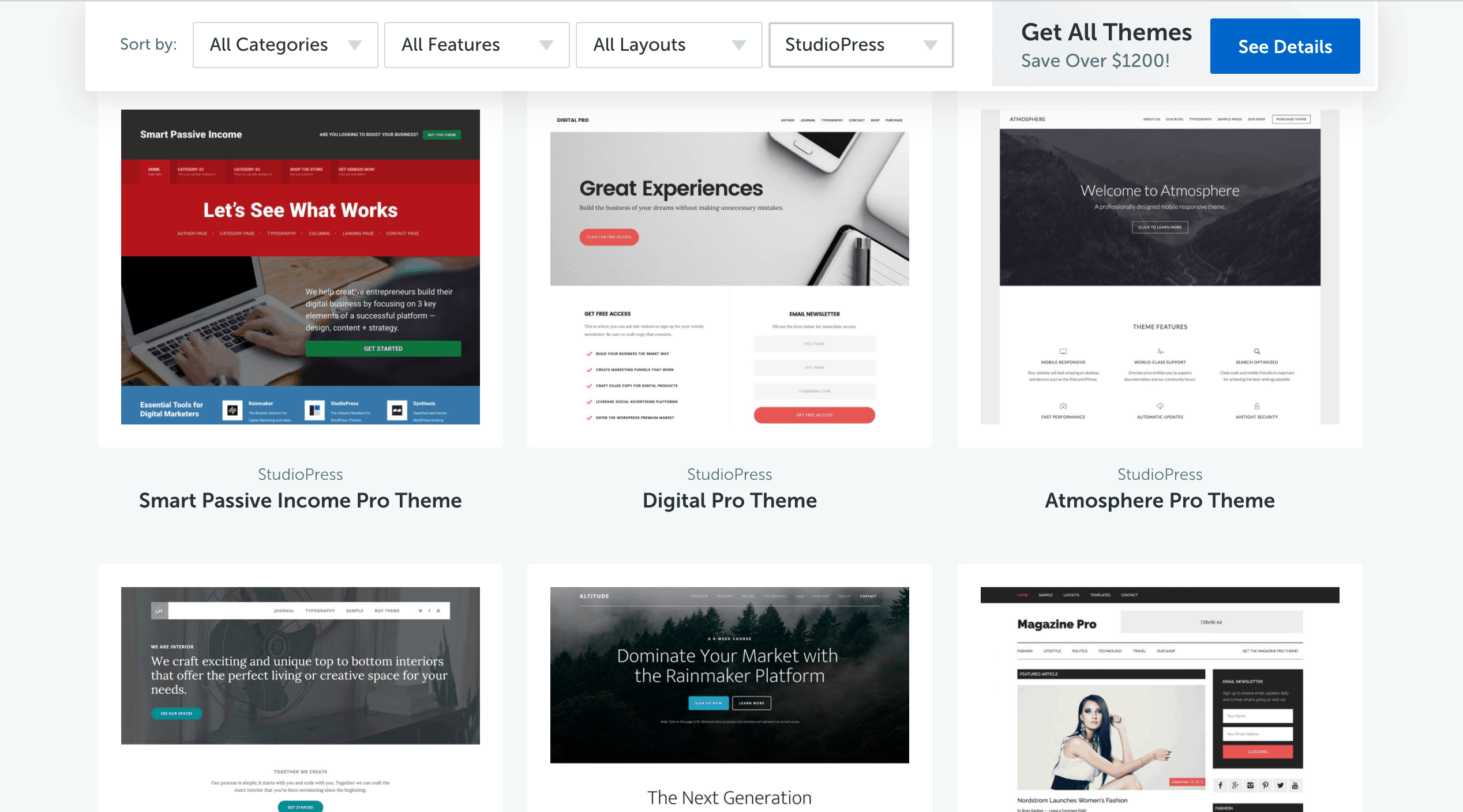 The Studiopress WordPress Themes